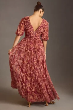 Ieena For Mac Duggal V-Neck Ruffled Mesh Dress -Fashion Clothing Shop 4130637940004 266 b3