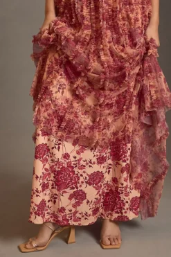 Ieena For Mac Duggal V-Neck Ruffled Mesh Dress -Fashion Clothing Shop 4130637940004 266 b5