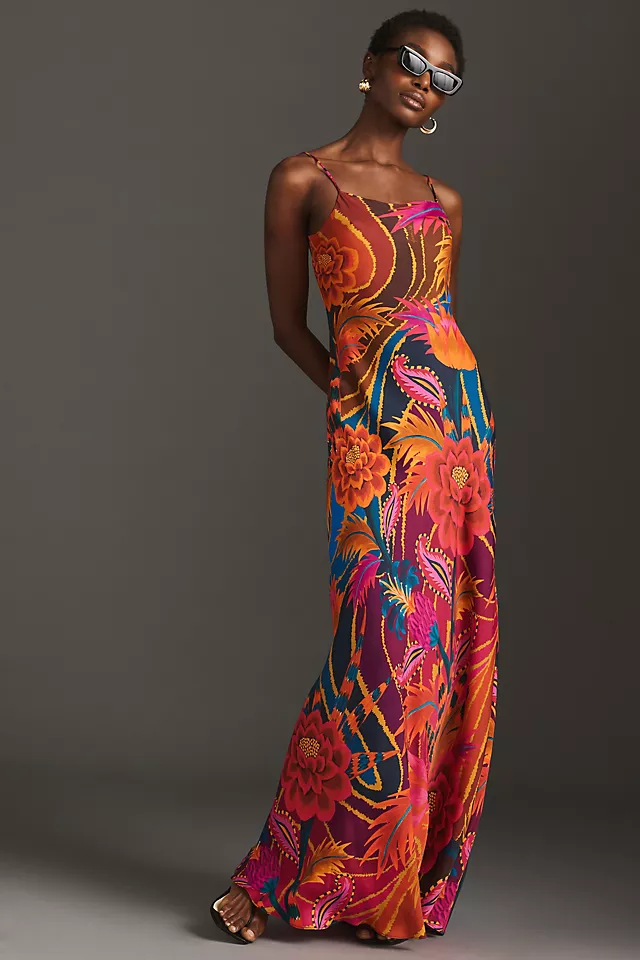 Farm Rio Bare Pop Floral Slim Maxi Dress 3 Farm Rio Bare Pop Floral Slim Maxi Dress