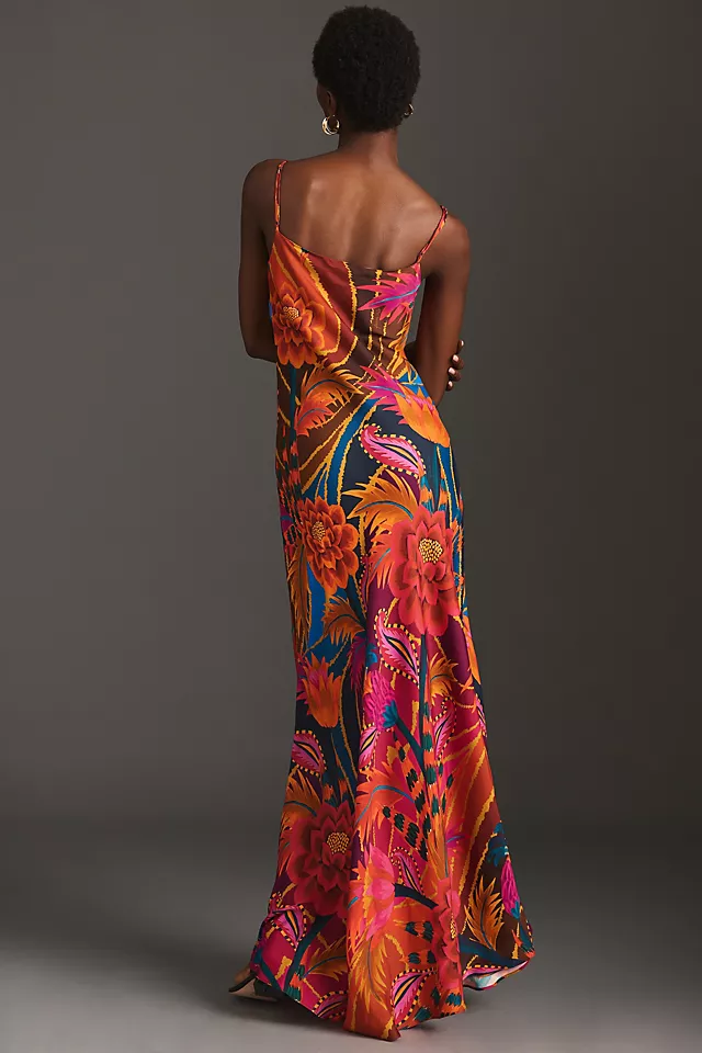 Farm Rio Bare Pop Floral Slim Maxi Dress 4 Farm Rio Bare Pop Floral Slim Maxi Dress - Image 2