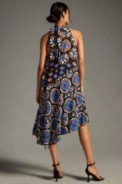 By Anthropologie Silk Halter Midi Dress -Fashion Clothing Shop 4130916210036 049 b3