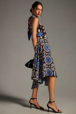 By Anthropologie Silk Halter Midi Dress -Fashion Clothing Shop 4130916210036 049 b4