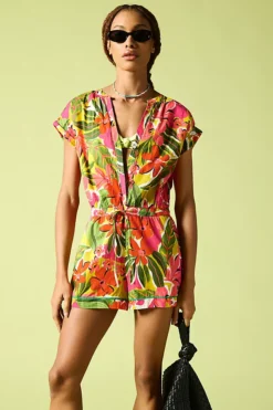 Velvet By Graham & Spencer Pam Printed Romper -Fashion Clothing Shop 4139074060034 079 b3