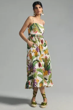 Farm Rio Striped Forest Maxi Dress -Fashion Clothing Shop 4139880890030 010 b4