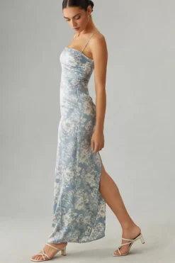 Reformation Frankie Silk Dress -Fashion Clothing Shop 4139952400107 053 b4