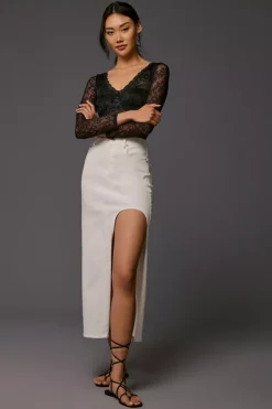 By Anthropologie Long-Sleeve Sheer Lace Bodysuit -Fashion Clothing Shop 4140370060040 001 b4