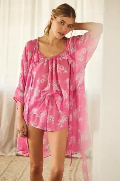 Flora Nikrooz Printed Chiffon Robe