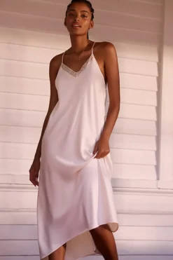 Flora Nikrooz Genevive Lace-Trimmed V-Neck Chemise