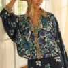 By Anthropologie Printed Batwing Sleep Top -Fashion Clothing Shop 4141264840082 049 b