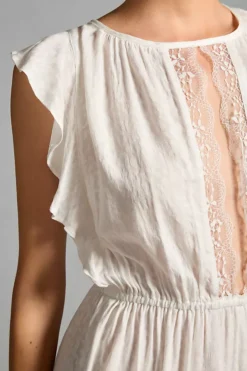 By Anthropologie Ruffle-Sleeve Sleep Romper -Fashion Clothing Shop 4141370060086 011 b3