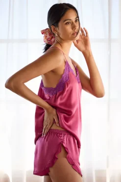 Love Stories Mae Silk Ruffle Sleep Shorts
