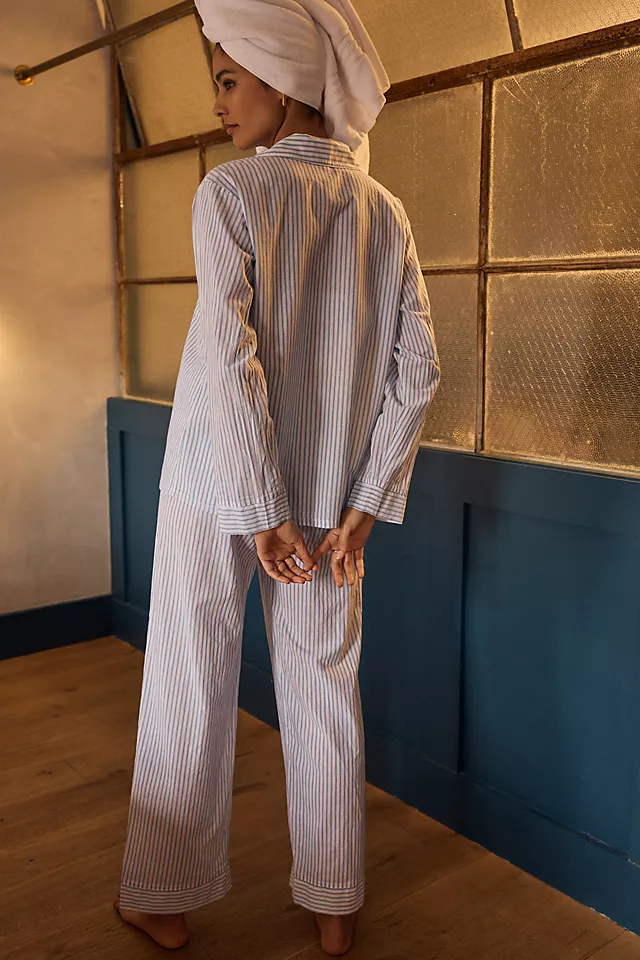 Eberjey Sandwashed Cotton Striped Pajama Set 6 Eberjey Sandwashed Cotton Striped Pajama Set - Image 4