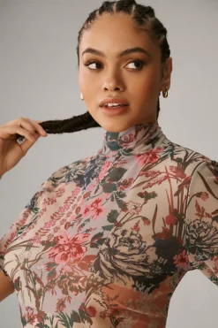 By Anthropologie Printed Mesh Turtleneck -Fashion Clothing Shop 4148265640004 000 c3