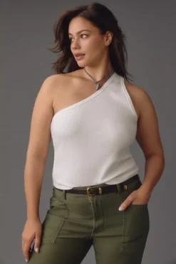 The Zeda Ribbed One-Shoulder Top By Pilcro 17 The Zeda Ribbed One-Shoulder Top By Pilcro -Fashion Clothing Shop 4148920170018 010 c2