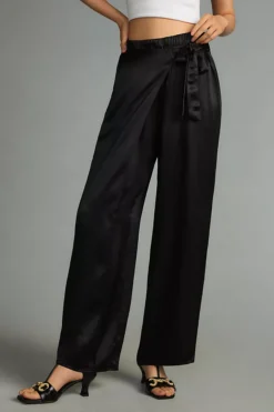 Nation LTD Donatella Satin Wrap Pants -Fashion Clothing Shop 4149238220031 001 b2