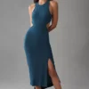 Bordeaux Cutout Tank Lounge Dress -Fashion Clothing Shop 4149253380033 040 b