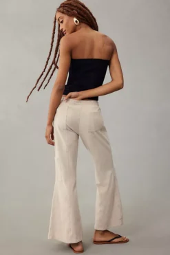 Daily Practice By Anthropologie Drawstring Flare Pants -Fashion Clothing Shop 4149346380016 012 b4