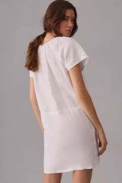 Sundry Short-Sleeve Linen Dress -Fashion Clothing Shop 4149402760815 010 b3