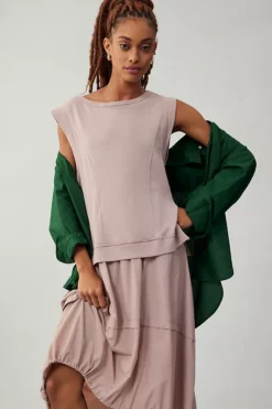 Daily Practice By Anthropologie Layered Short-Sleeve Asymmetrical Dress