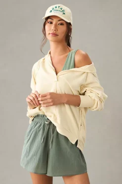 Daily Practice By Anthropologie Hooded V-Neck Pullover