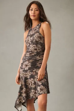 Daily Practice By Anthropologie Printed Ruched Asymmetrical-Hem Dress -Fashion Clothing Shop 4149916210037 029 b4