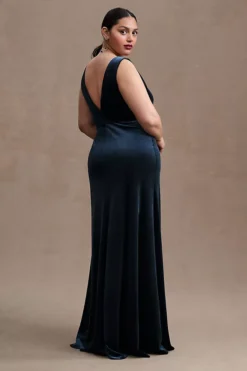 Jenny Yoo Logan Deep-V Velvet Column Gown 15 Jenny Yoo Logan Deep-V Velvet Column Gown -Fashion Clothing Shop 48154264 040 c3