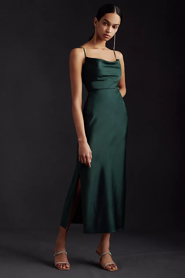 BHLDN Cali Satin Cowl-Neck Midi Slip Dress 3 BHLDN Cali Satin Cowl-Neck Midi Slip Dress