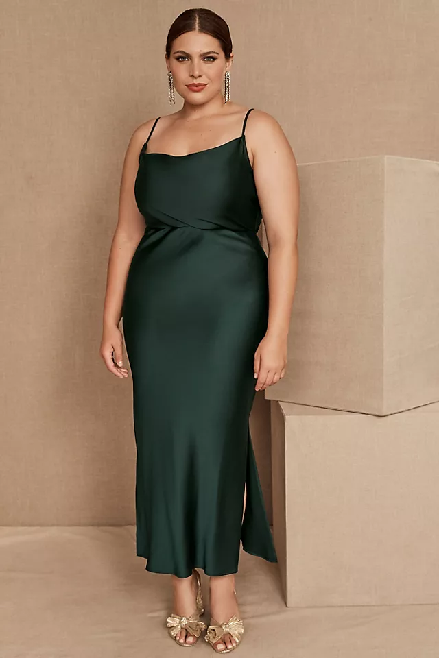 BHLDN Cali Satin Cowl-Neck Midi Slip Dress 6 BHLDN Cali Satin Cowl-Neck Midi Slip Dress - Image 4