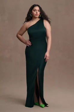 BHLDN Dylan One-Shoulder Satin Side-Slit Gown -Fashion Clothing Shop 62656665 032 c2