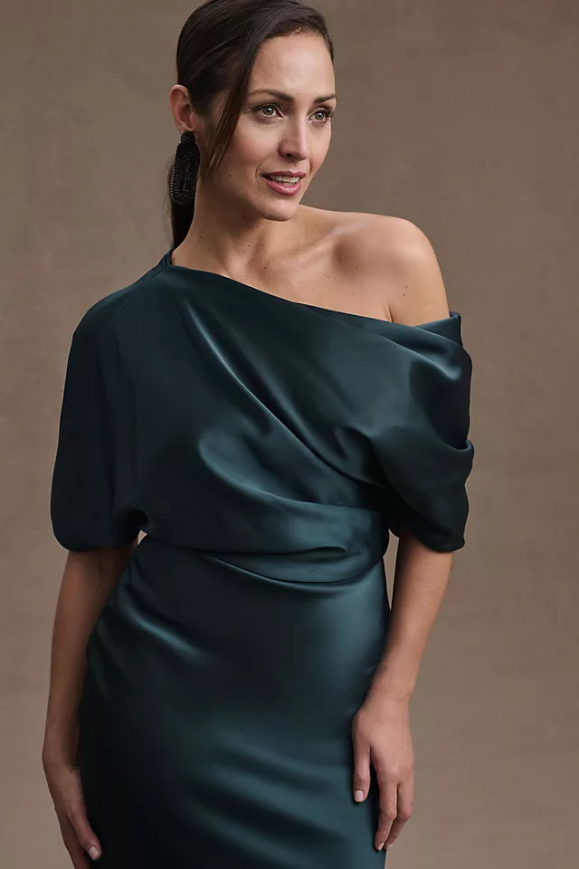 Amsale Pryce Off-Shoulder Satin Column Gown 4 Amsale Pryce Off-Shoulder Satin Column Gown - Image 2