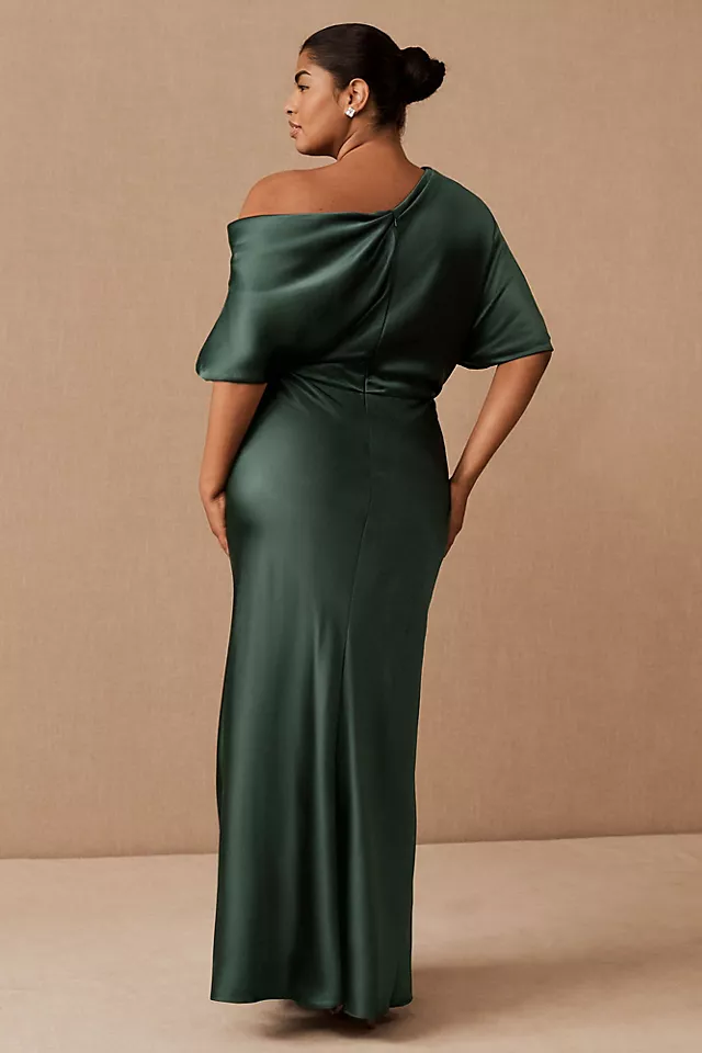 Amsale Pryce Off-Shoulder Satin Column Gown 7 Amsale Pryce Off-Shoulder Satin Column Gown - Image 5