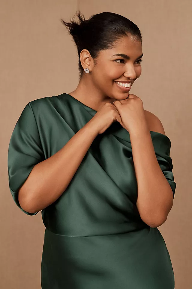 Amsale Pryce Off-Shoulder Satin Column Gown 8 Amsale Pryce Off-Shoulder Satin Column Gown - Image 6