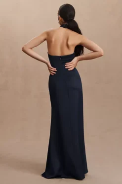 BHLDN Ruby Twist Halter Satin Gown 12 BHLDN Ruby Twist Halter Satin Gown -Fashion Clothing Shop 63828024 041 b3