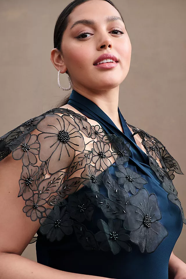 BHLDN Ruby Twist Halter Satin Gown 6 BHLDN Ruby Twist Halter Satin Gown - Image 4