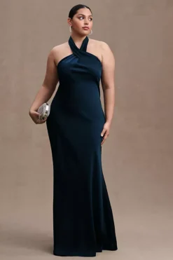 BHLDN Ruby Twist Halter Satin Gown 14 BHLDN Ruby Twist Halter Satin Gown -Fashion Clothing Shop 63828024 041 c2