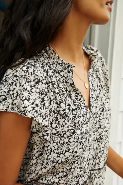 By Anthropologie Ruffle Sleeve Dress -Fashion Clothing Shop 78266145 009 b2