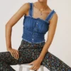 Pilcro Ruched Denim Tank -Fashion Clothing Shop 79014437 093 m
