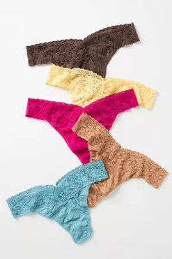 Hanky Panky Original Rise Thongs, Set Of Five