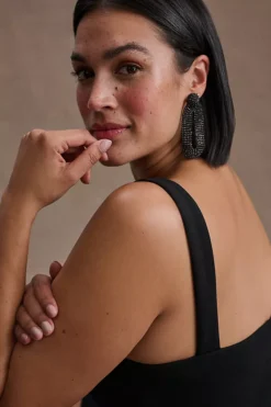 BHLDN Ashlynn Square-Neck Stretch Crepe Side-Slit Gown -Fashion Clothing Shop 80665094 001 c4