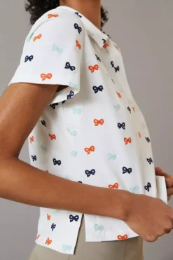 Anthropologie Maeve Embroidered Polo Shirt -Fashion Clothing Shop 80812852 010 m3