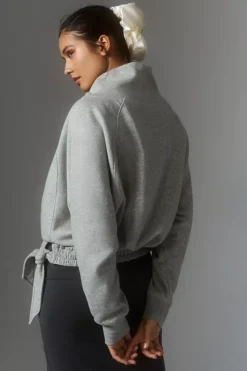Daily Practice By Anthropologie Long-Sleeve Funnel Neck Sweatshirt -Fashion Clothing Shop 81249187 006 b3