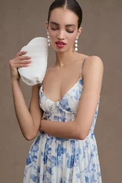 V. Chapman Carmen Corset Front-Slit Ruffled Gown -Fashion Clothing Shop 81337479 040 b2