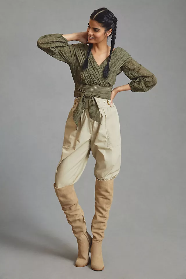 Anthropologie Maeve Cropped Wrap Top 6 Anthropologie Maeve Cropped Wrap Top - Image 4