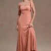 BHLDN Clara Shoulder-Tie Square-Neck Georgette Gown -Fashion Clothing Shop 81871998 266 b