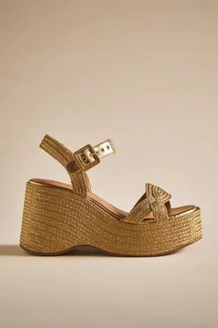 Vicenza Raffia Platform Heels