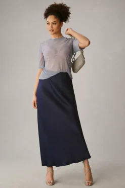 Porridge Mesh Half-Sleeve Top -Fashion Clothing Shop 82149154 044 c