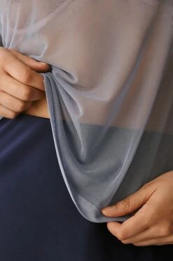 Porridge Mesh Half-Sleeve Top -Fashion Clothing Shop 82149154 044 c4