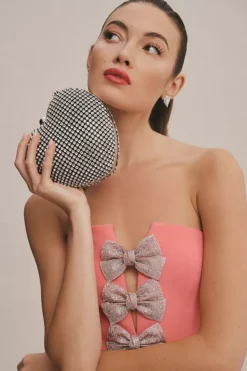 Rebecca Vallance Brittany Strapless Bow Side-Slit Sheath Gown -Fashion Clothing Shop 82631490 066 b6