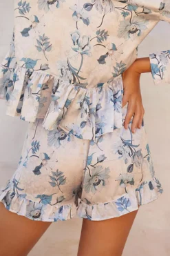 Livenza Petra Blue Pajama Short Set -Fashion Clothing Shop 83517391 040 b4