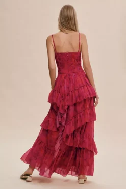 BHLDN Thalia Printed Ruched Square-Neck Ruffle Chiffon Gown 14 BHLDN Thalia Printed Ruched Square-Neck Ruffle Chiffon Gown -Fashion Clothing Shop 83940064 266 b3